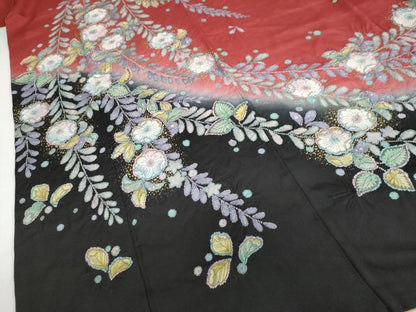 平和屋着物●豪華振袖　辻が花　暈し染め　金彩　正絹　逸品　DABD9265ud