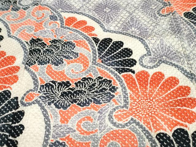 平和屋着物●名門　藤娘きぬたや・総絞り　振袖　総絞り　雪輪草花文　正絹　逸品　DABD9266ud
