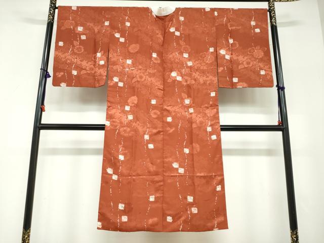 平和屋着物●長襦袢　袷　箔散らし辻が花地紋　正絹　逸品　DABD9270ud
