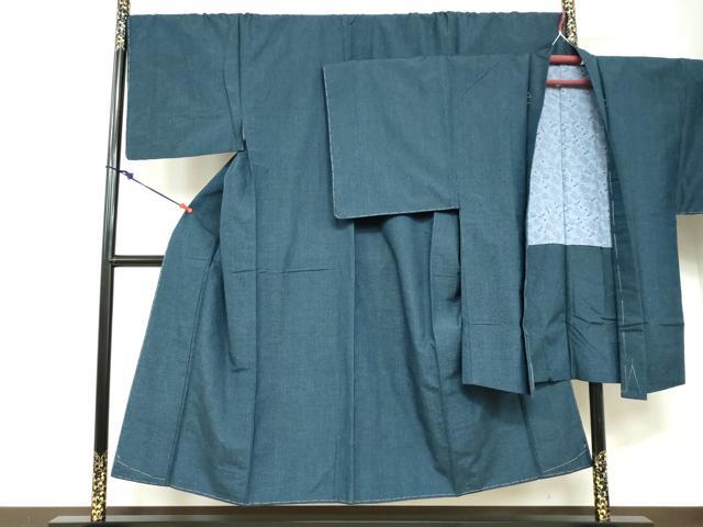 平和屋着物●男性　紬　アンサンブル　長羽織　百入茶色　キングサイズ　正絹　逸品　未使用　DABD9272ud