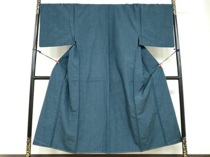 平和屋着物●男性　紬　アンサンブル　長羽織　百入茶色　キングサイズ　正絹　逸品　未使用　DABD9272ud