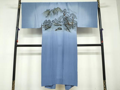 平和屋着物●男性 本場大島紬 アンサンブル 長羽織 長襦袢（無双仕立て）セット 100亀甲 総詰め 証紙付き 正絹 逸品 DABD9274ud