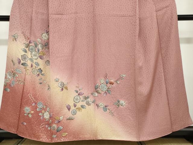 平和屋着物○訪問着 絞り 辻が花 暈し染め 金彩 正絹 逸品 DABD9275ud