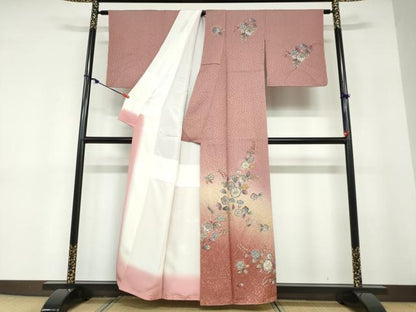 平和屋着物●訪問着　絞り　辻が花　暈し染め　金彩　正絹　逸品　DABD9275ud