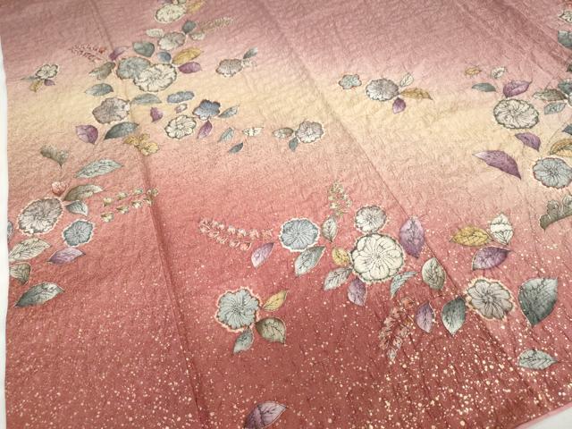 平和屋着物○訪問着 絞り 辻が花 暈し染め 金彩 正絹 逸品 DABD9275ud