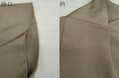 平和屋着物●江戸小紋　万筋　赤墨色×空五倍子色　正絹　逸品　DABD9277ud