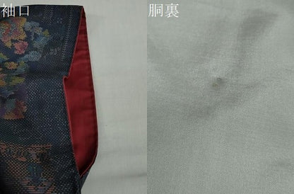 平和屋着物●本場大島紬　7マルキ　総絣　洋花文　正絹　逸品　DABD9284ud