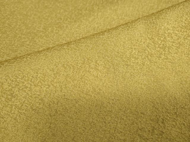 平和屋着物●上質な色無地　紋意匠　芥子色　正絹　逸品　DABD9293ud