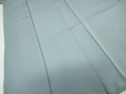 平和屋着物●京加賀友禅　百貫達雄監修　色無地　紋意匠　湊鼠色　正絹　逸品　DABD9298ud