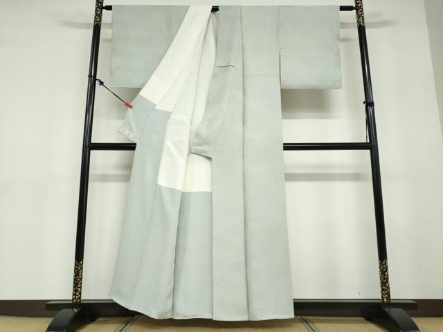 平和屋着物●上質な色無地　紗綾型地紋　秘色色　やまと誂製　正絹　逸品　DABD9301ud