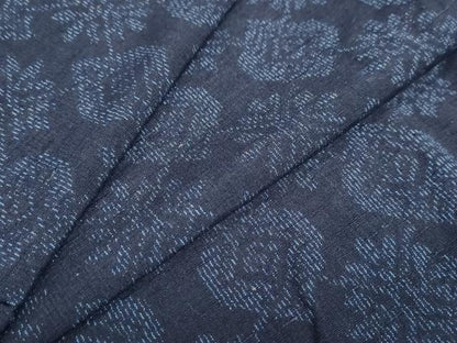 平和屋着物●結城紬　幾何学文様　正絹　逸品　DABD9302ud