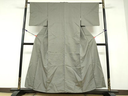 平和屋着物●上質な紬　吉野間道　正絹　逸品　DABD9303ud
