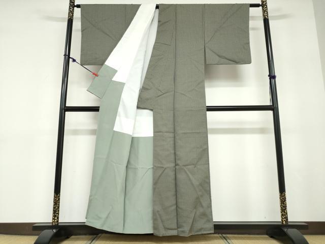 平和屋着物●上質な紬　吉野間道　正絹　逸品　DABD9303ud