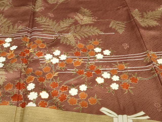 平和屋着物○訪問着 駒刺繍 草花籬文 金彩 正絹 逸品 DABD9313ud