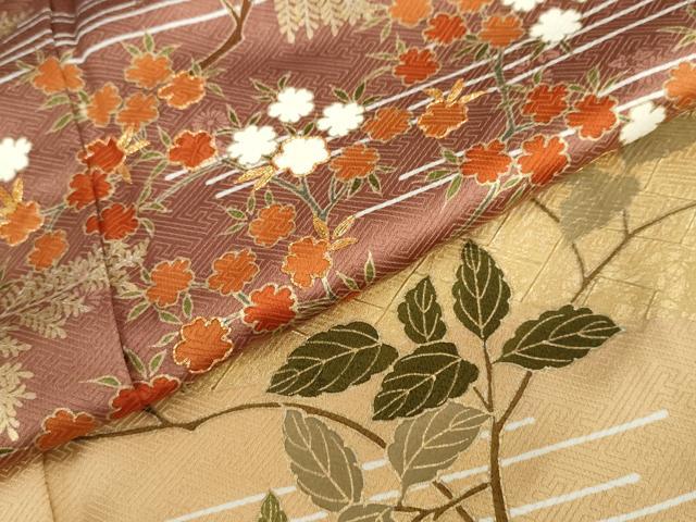 平和屋着物●訪問着　駒刺繍　草花籬文　金彩　正絹　逸品　DABD9313ud 平和屋着物○訪問着 駒刺繍 草花籬文 金彩 正絹 逸品 DABD9313ud