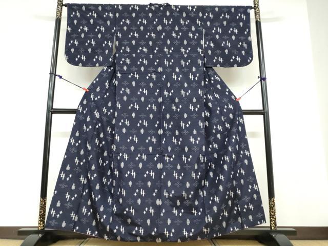 平和屋着物●本場琉球絣　正絹　逸品　DABD9314ud