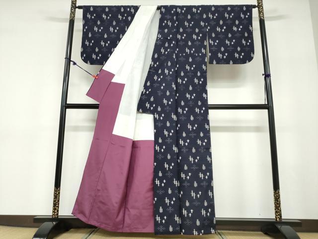 平和屋着物●本場琉球絣　正絹　逸品　DABD9314ud