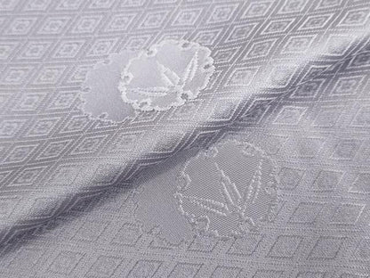 平和屋着物●上質な色無地　雪輪草花地紋　半色　正絹　逸品　DABD9317ud
