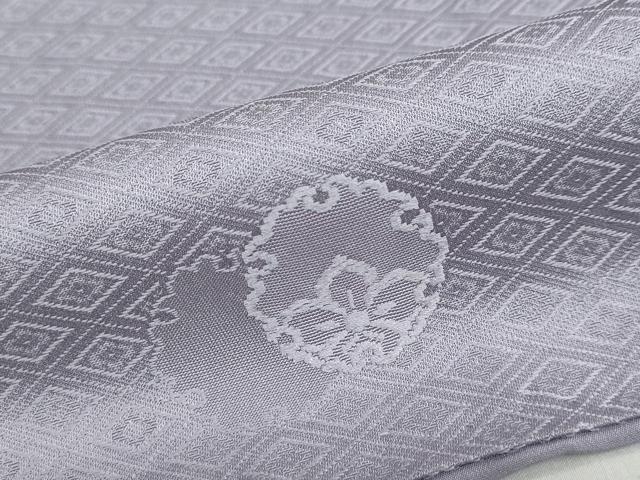 平和屋着物●上質な色無地　雪輪草花地紋　半色　正絹　逸品　DABD9317ud