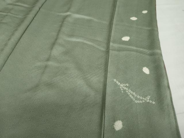 平和屋着物●訪問着　絞り　刺繍　道長草花文　金彩　正絹　逸品　DABD9327ud