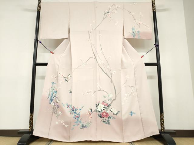 平和屋着物●訪問着　友禅　童子遊び　暈し染め　正絹　逸品　DABD9329ud