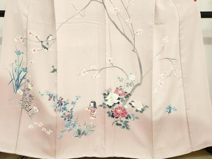 平和屋着物●訪問着　友禅　童子遊び　暈し染め　正絹　逸品　DABD9329ud