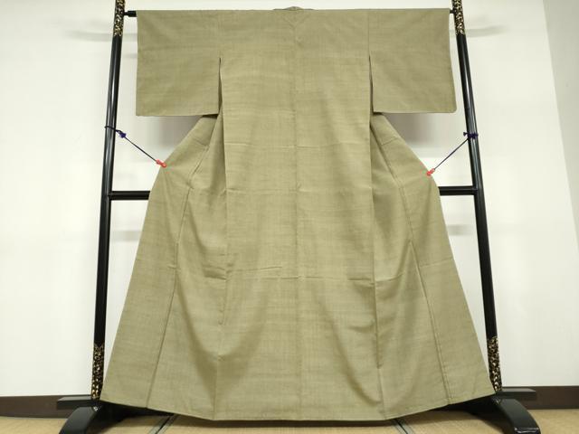 平和屋着物●結城紬　海松色　正絹　逸品　未使用　DABD9333ud 平和屋着物○結城紬 海松色 正絹 逸品 未使用 DABD9333ud