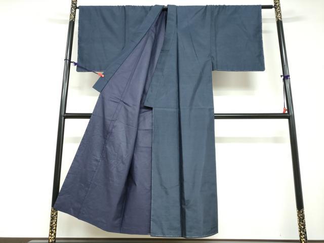 平和屋着物●男性　本場大島紬　アンサンブル　長羽織　抽象文様　正絹　逸品　未使用　DABD9336ud
