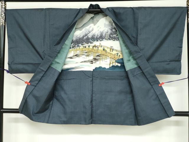 平和屋着物●男性　本場大島紬　アンサンブル　100亀甲　総詰め　正絹　逸品　DABD9339ud