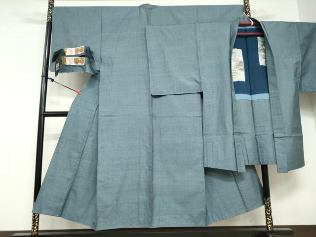 平和屋着物●男性　本場大島紬　アンサンブル　長羽織　100亀甲　総詰め　証紙付き　田中秋吉作　正絹　逸品　DABD9340ud