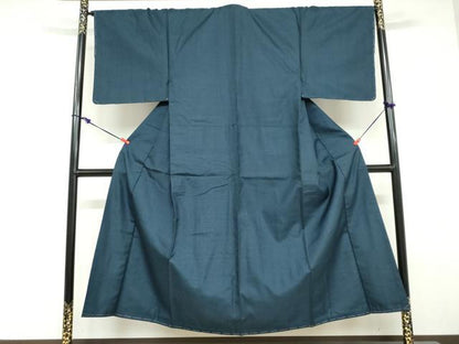 平和屋着物●男性　紬　アンサンブル　長羽織　100亀甲　総詰め　正絹　逸品　未使用　DABD9341ud