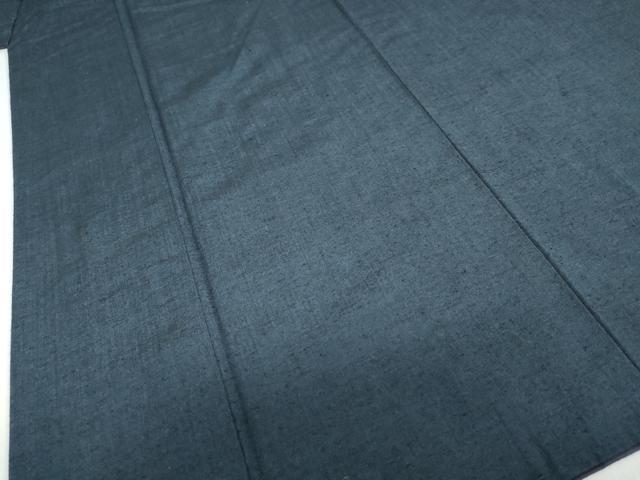 平和屋着物●男性　紬　アンサンブル　濃藍色　キングサイズ　正絹　逸品　DABD9342ud