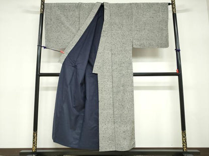平和屋着物●男性　髭紬　アンサンブル　長羽織　キングサイズ　正絹　逸品　未使用　DABD9344ud