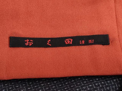 平和屋着物●結城紬　100亀甲　横段文　おく田謹製　正絹　逸品　DABD9352ud