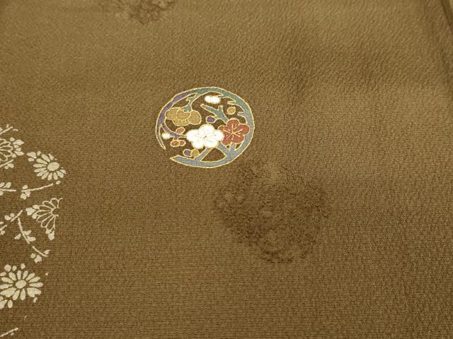 平和屋着物○友禅作家の巨匠 浅井青仁 訪問着 草花丸文 金彩