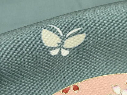 平和屋着物●訪問着　地紙花蝶文　金彩　ますいわ屋扱い　正絹　逸品　DABD9361ud