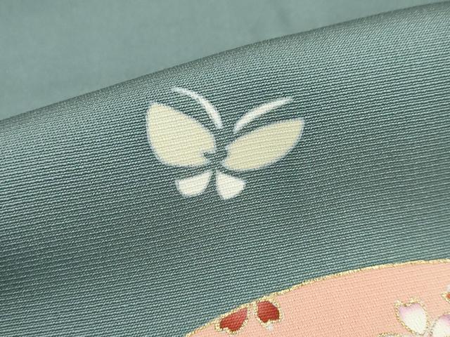 平和屋着物●訪問着　地紙花蝶文　金彩　ますいわ屋扱い　正絹　逸品　DABD9361ud
