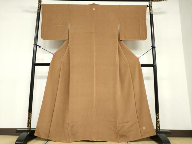 平和屋着物●江戸小紋　作家物　鮫小紋柄　鬼しぼ縮緬　正絹　逸品　DABD9362ud