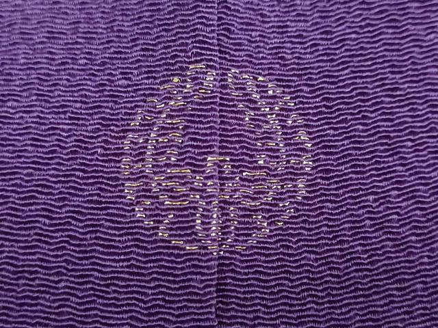 平和屋着物○訪問着 駒刺繍 飛鶴草花文 金彩 鬼しぼ縮緬