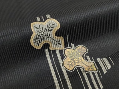 平和屋着物●訪問着　凧　たこ　暈し染め　黒地　金彩　正絹　逸品　DABD9372ud