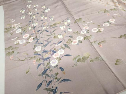 平和屋着物●京友禅工芸作家　小宮山彌一　訪問着　草花文　暈し染め　正絹　逸品　DABD9373ud