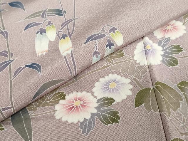 平和屋着物●京友禅工芸作家　小宮山彌一　訪問着　草花文　暈し染め　正絹　逸品　DABD9373ud