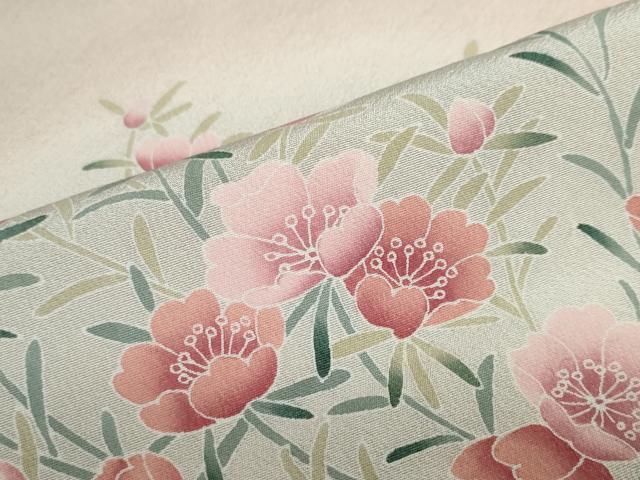 平和屋着物●京友禅工芸作家　小宮山彌一　訪問着　草花文　暈し染め　正絹　逸品　DABD9373ud