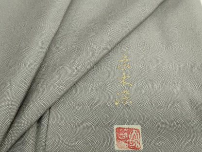 平和屋着物●江戸小紋　作家物　草木染　鮫小紋柄　大丸扱い　正絹　逸品　DABD9375ud
