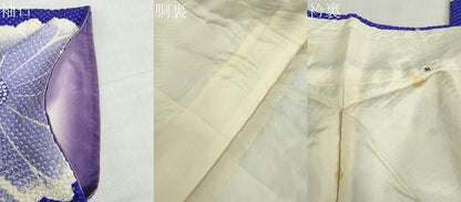 平和屋着物●名門　藤娘きぬたや・総絞り　振袖　束ね熨斗吉祥文　正絹　逸品　DABD9377ud