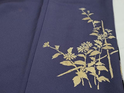平和屋着物●金彩友禅　卓越技能者・名工・和田光正　訪問着　流水扇面草花文　暈し染め　金彩　正絹　逸品　未使用　DABD9403ud