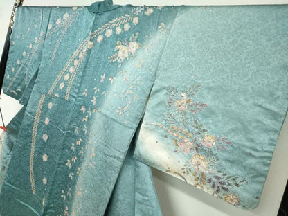 平和屋着物●訪問着　絞り　辻が花　暈し染め　正絹　逸品　DABD9410ud