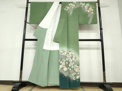 平和屋着物●訪問着　辻が花　暈し染め　正絹　逸品　DABD9411ud