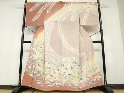 平和屋着物●訪問着　作家物　辻が花　暈し染め　正絹　逸品　DABD9413ud