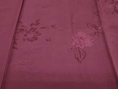 平和屋着物●無地絵羽訪問着　刺繍　草花文　暗紅色　正絹　逸品　未使用　DABD9416ud
